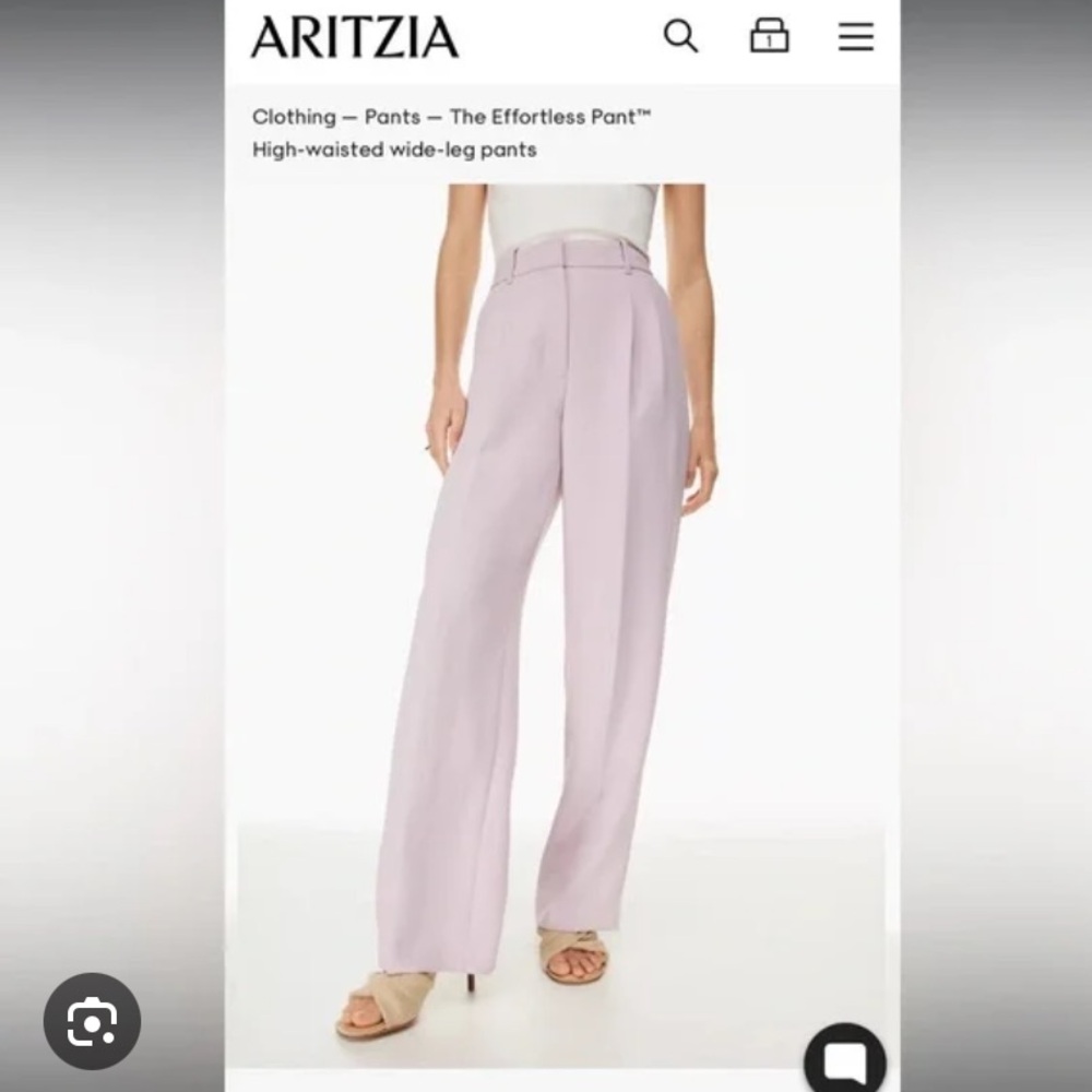 Aritzia Effortless Pant - 2 Piece Set with Turtleneck- Calluna Lilac 💜